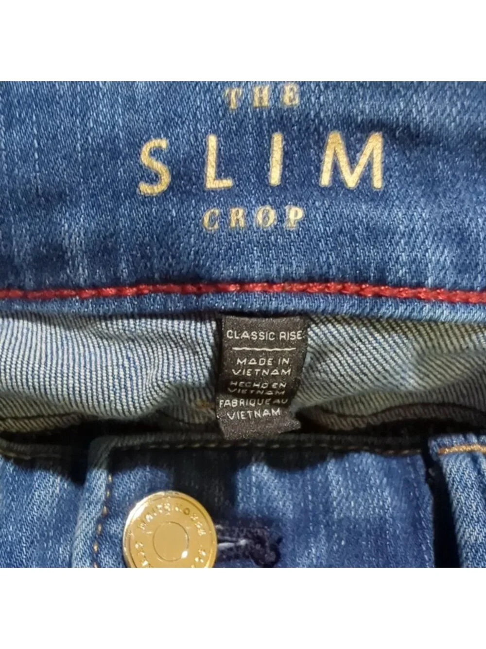 White House Black Market Womens Jeans 2 Slim Crop Low Rise Blue Stretch Denim 27